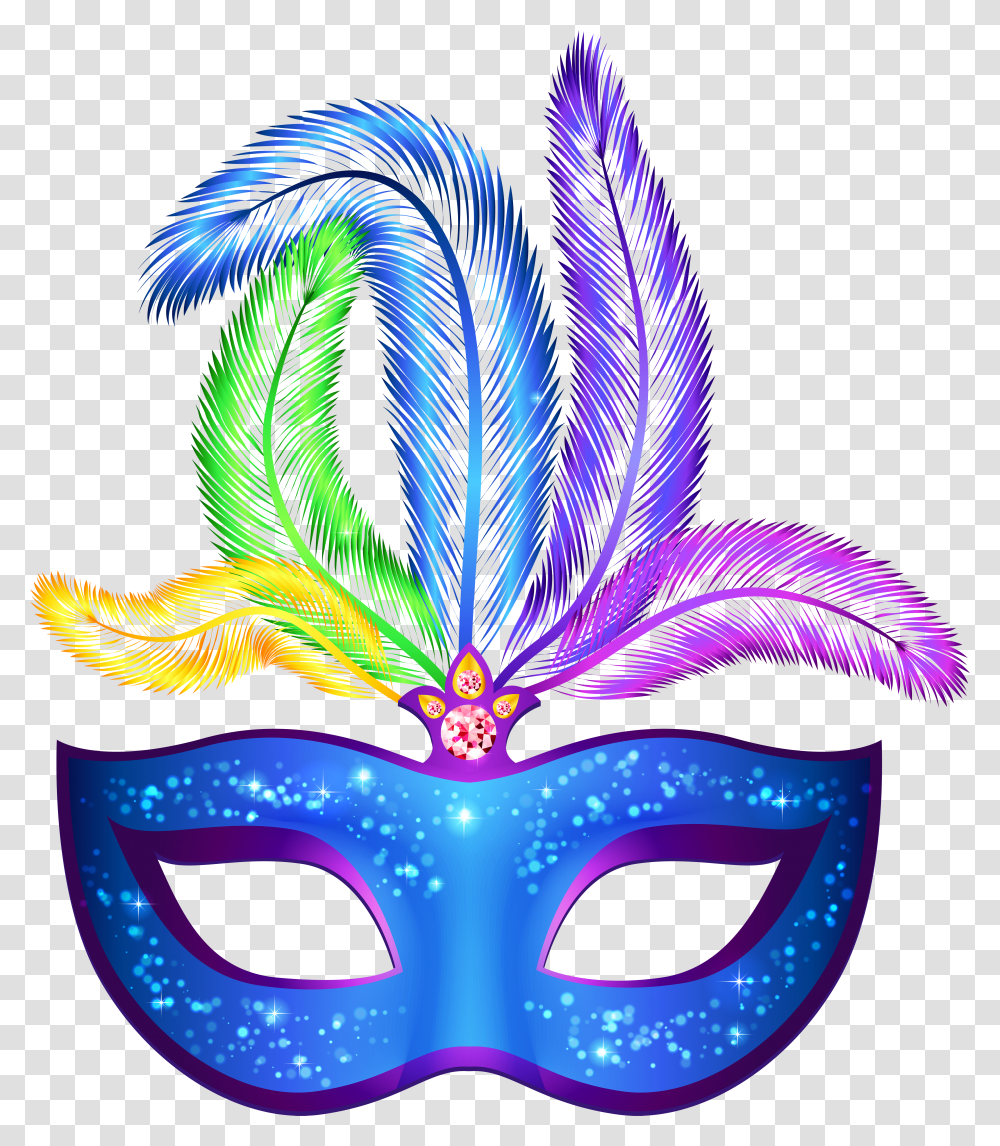 Blue Mask Clip Carnival Mask Psd Transparent Png