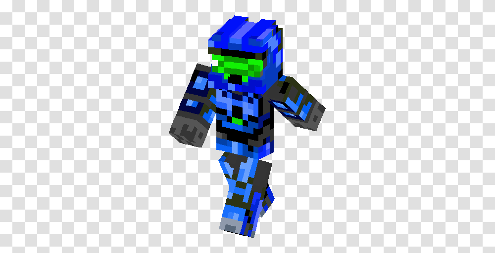 Blue Master Chief Green Visor Skin Minecraft Skins, Rubix Cube Transparent Png