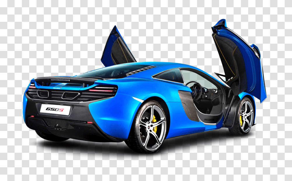 Blue Mclaren Car Back Image, Vehicle, Transportation, Automobile, Tire Transparent Png