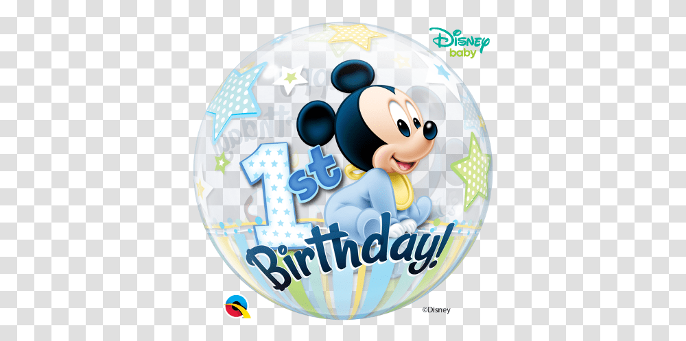 Blue Mickey Mouse Birthday Image Mickey Mouse Baby 1st Birthday, Sphere, Symbol, Text, Logo Transparent Png