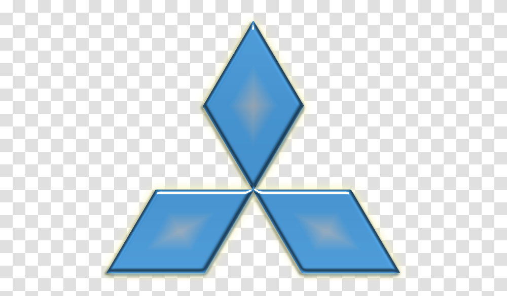Blue Mitsubishi Logo Triangle, Trademark, Number Transparent Png