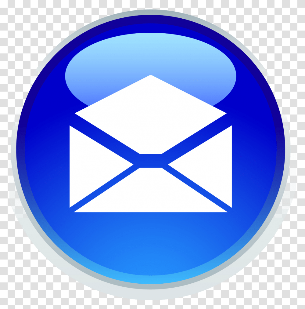 Blue Mobile Phone Icon Web Icons Email Logo Background, Symbol, Airmail, Envelope, Trademark Transparent Png