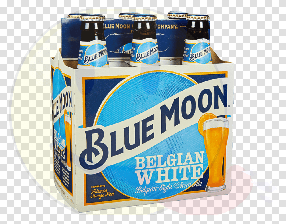 Blue Moon Beer Glassware, Alcohol, Beverage, Drink, Lager Transparent Png