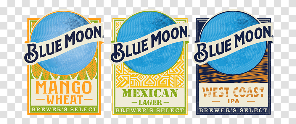 Blue Moon Beer Labels Graphic Design, Advertisement, Poster, Bottle Transparent Png