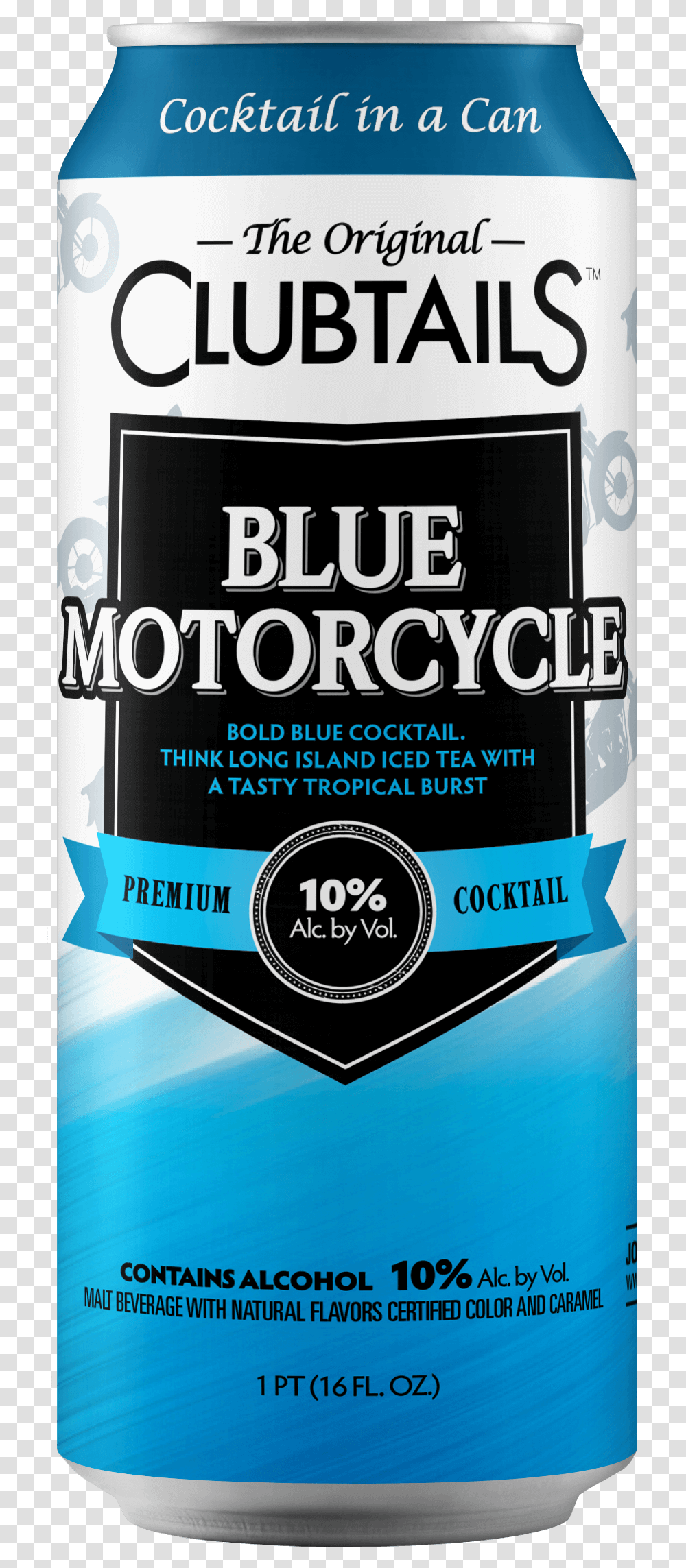 Blue Motorcycle Club Cocktails In A Can, Alcohol, Beverage, Liquor, Tin Transparent Png