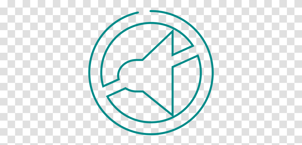Blue Mute Volume Line Icon Dot, Symbol, Logo, Trademark Transparent Png
