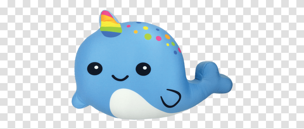 Blue Narwhal Scented Microbead Pillow Stuffed Toy, Plush, Animal, Mammal, Swimwear Transparent Png