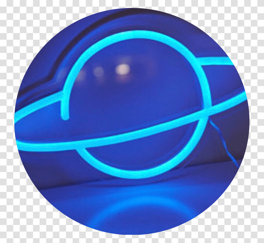 Blue Neon Light Neonsign Light Planet Freetoedit Breakfast, Helmet, Apparel Transparent Png
