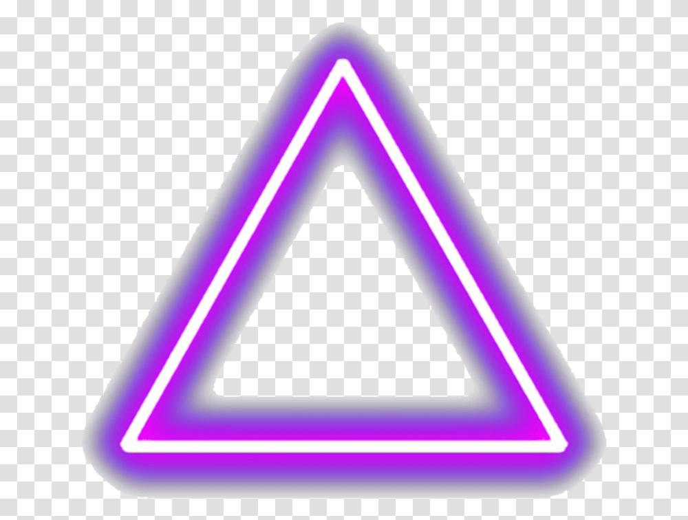 Blue Neon Light, Triangle, Arrowhead Transparent Png