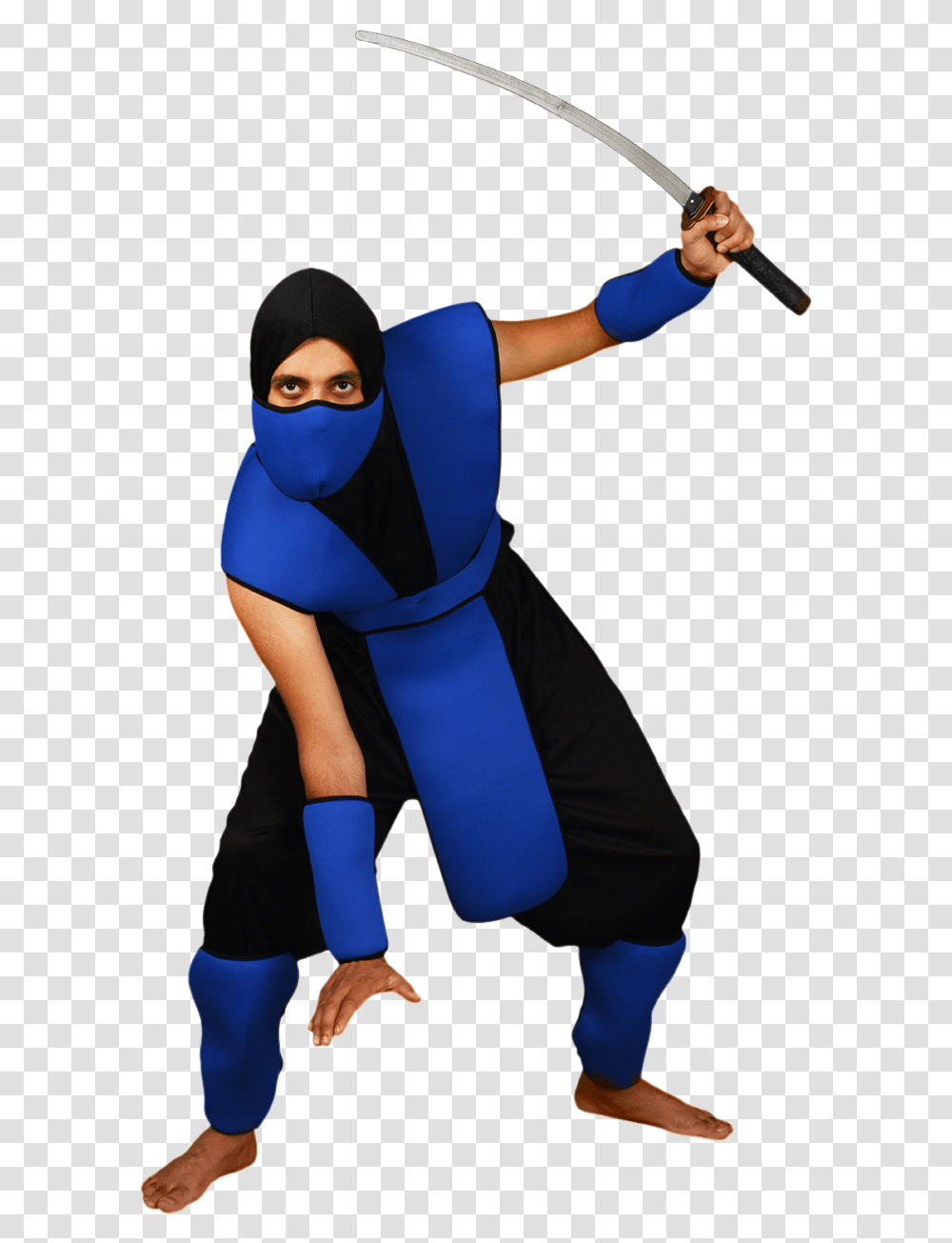 Blue Ninja Costume, Person, Human, Apparel Transparent Png