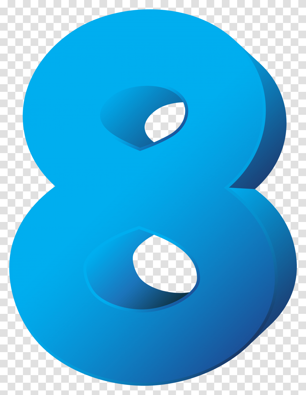 Blue Number Eight Clip Art, Alphabet, Hole Transparent Png