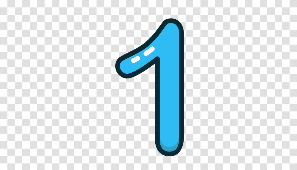 Blue Number Numbers One Study Icon, Axe, Tool Transparent Png