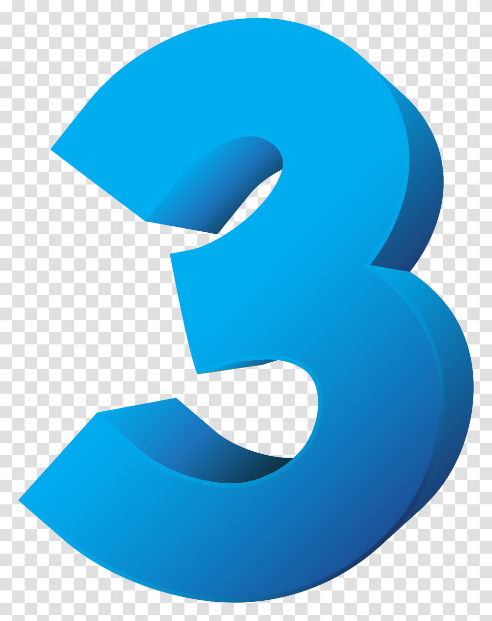 Blue Number Three Clip Art Gallery, Logo, Trademark Transparent Png
