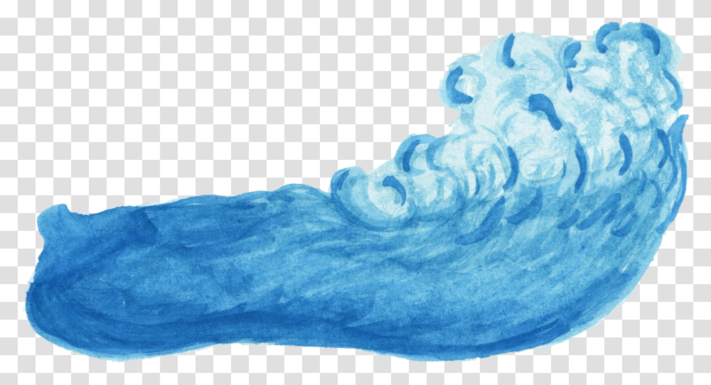 Blue Ocean Wave, Nature, Outdoors, Pillow, Cushion Transparent Png