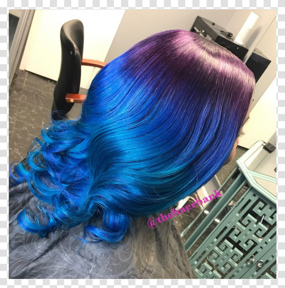 Blue Ombre Sew In With Closure, Dye, Hair, Purple, Person Transparent Png