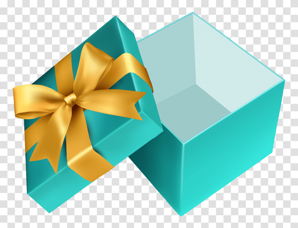 Blue Open Gift Cli Transparent Png