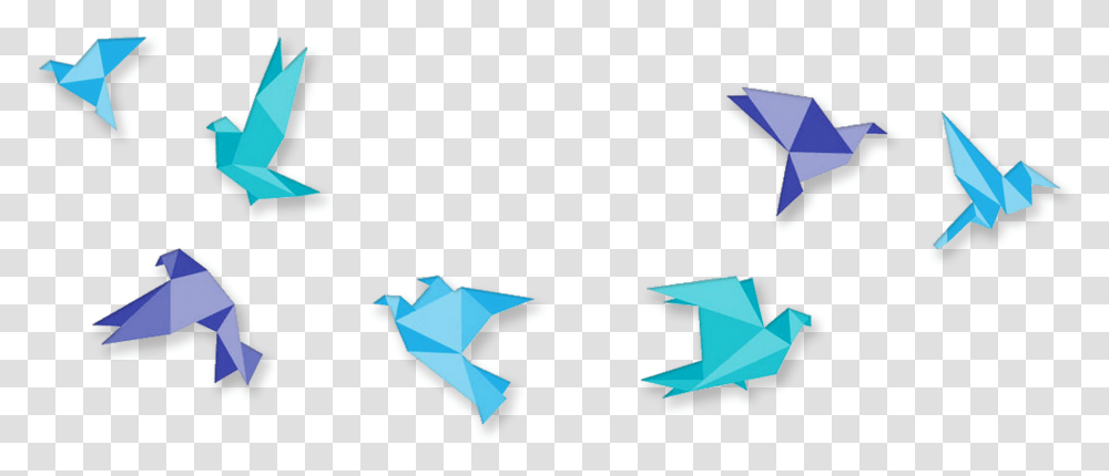 Blue Origami Birds Download Origami Birds Background, Star Symbol, Paper Transparent Png