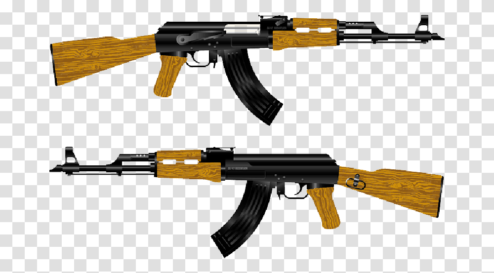 Blue Outline Drawing Fire Cartoon Blueprint Gun Ak 47 Silhouette, Weapon, Weaponry, Rifle, Machine Gun Transparent Png