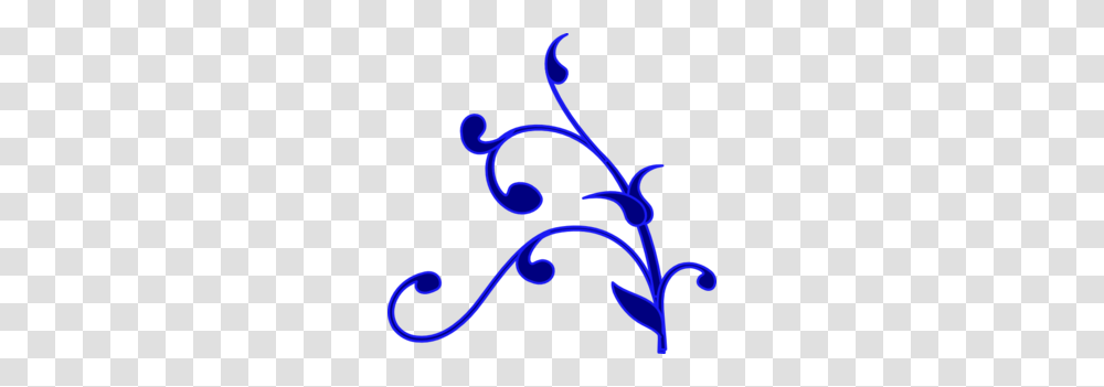 Blue Outline Flower Vine Clip Art, Floral Design, Pattern, Scissors Transparent Png