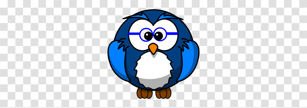 Blue Owl With Glasses Clip Art For Web, Bird, Animal, Swallow, Penguin Transparent Png