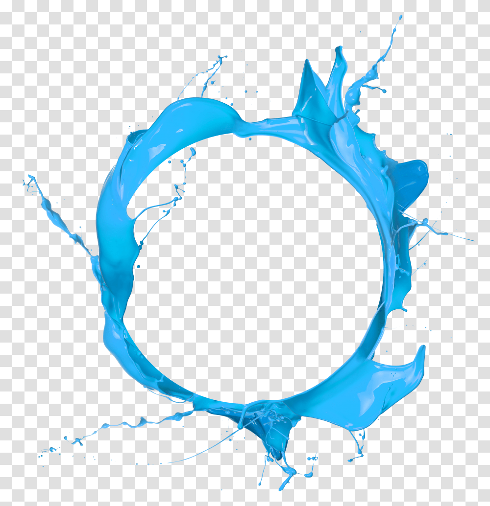 Blue Paint Circle Splash Free Hd Image Clipart Transparent Png