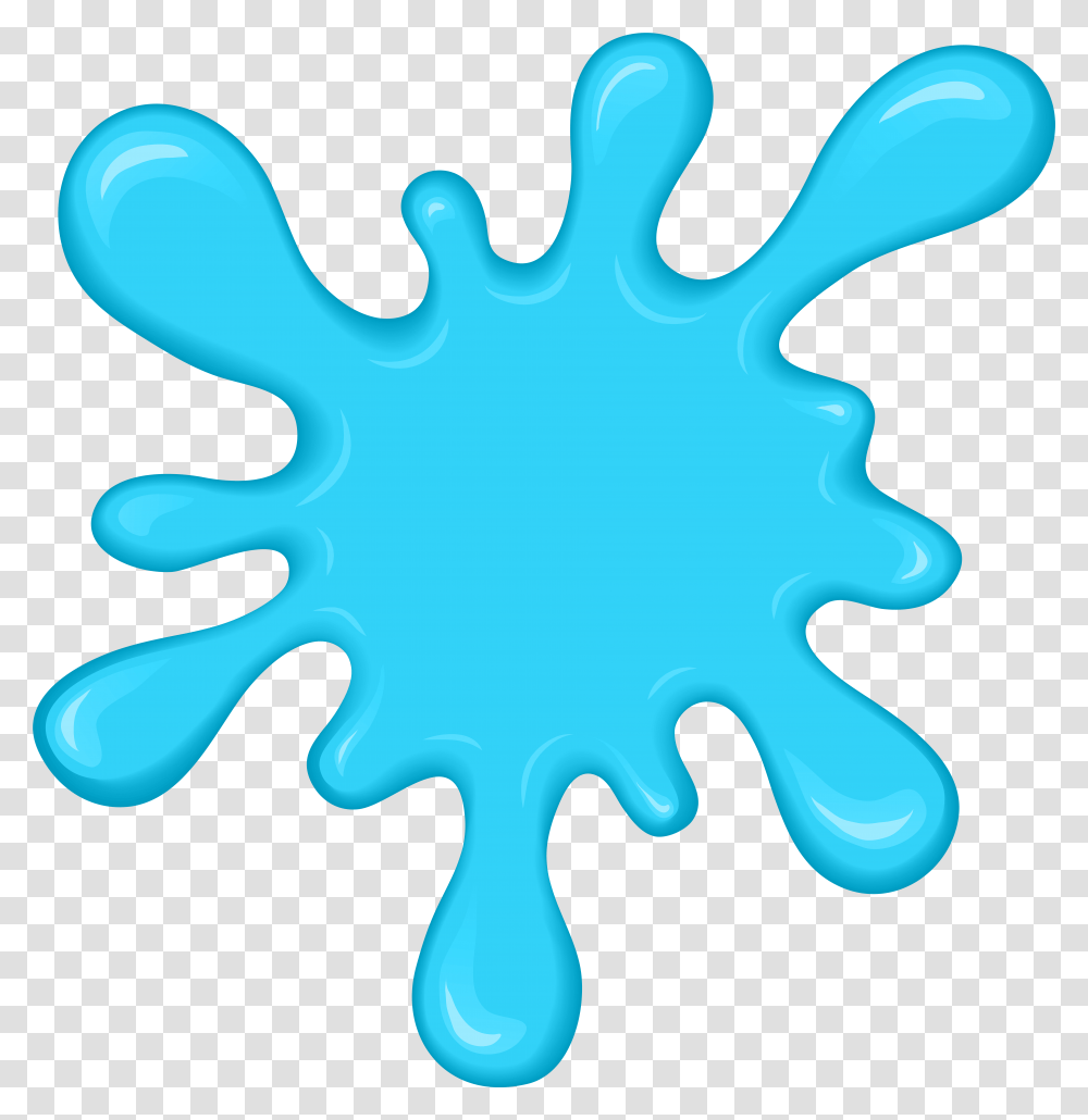 Blue Paint Splash Clipart, Snowflake Transparent Png