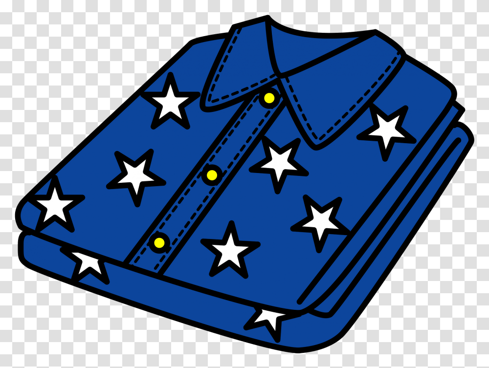 Blue Pajamas With A Star Pattern Clipart Free Download Venezuela Flag Icon, Symbol, Star Symbol, First Aid, Triangle Transparent Png