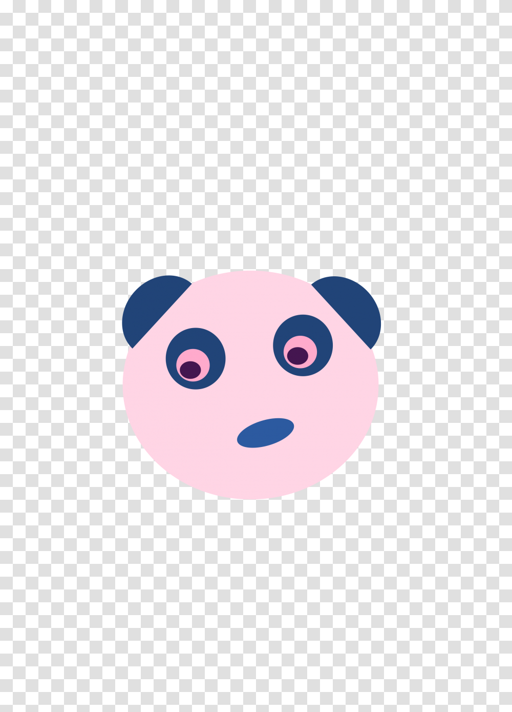 Blue Panda Face Icons, Piggy Bank, Animal Transparent Png