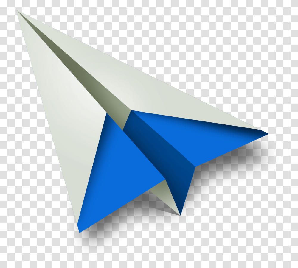 Blue Paper Plane Image Blue Paper Plane, Triangle Transparent Png