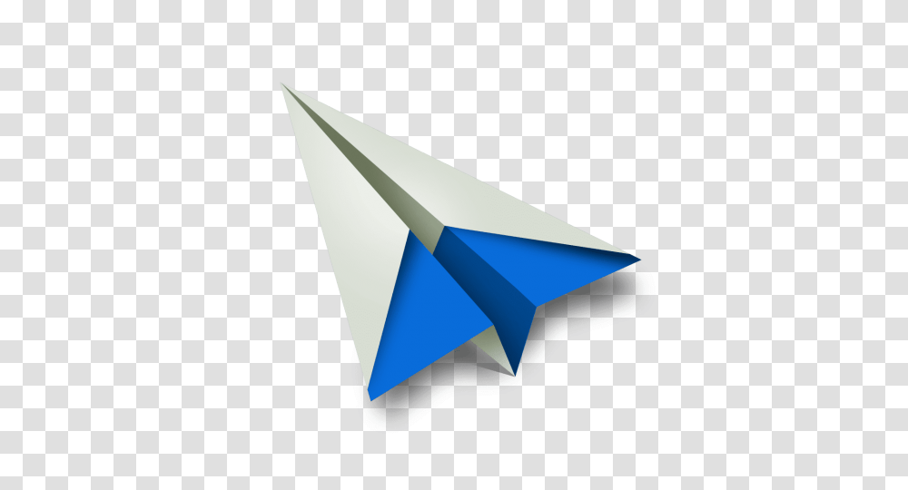 Blue Paper Plane, Triangle, Cone Transparent Png