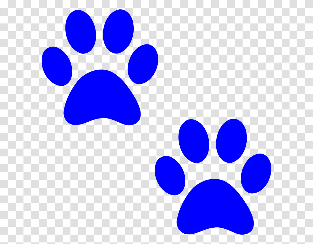 Blue Paw Print Clip Art, Footprint, Silhouette Transparent Png