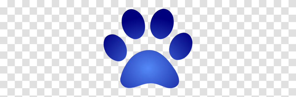 Blue Paw Print With Gradient Clip Art, Balloon, Claw, Hook Transparent Png