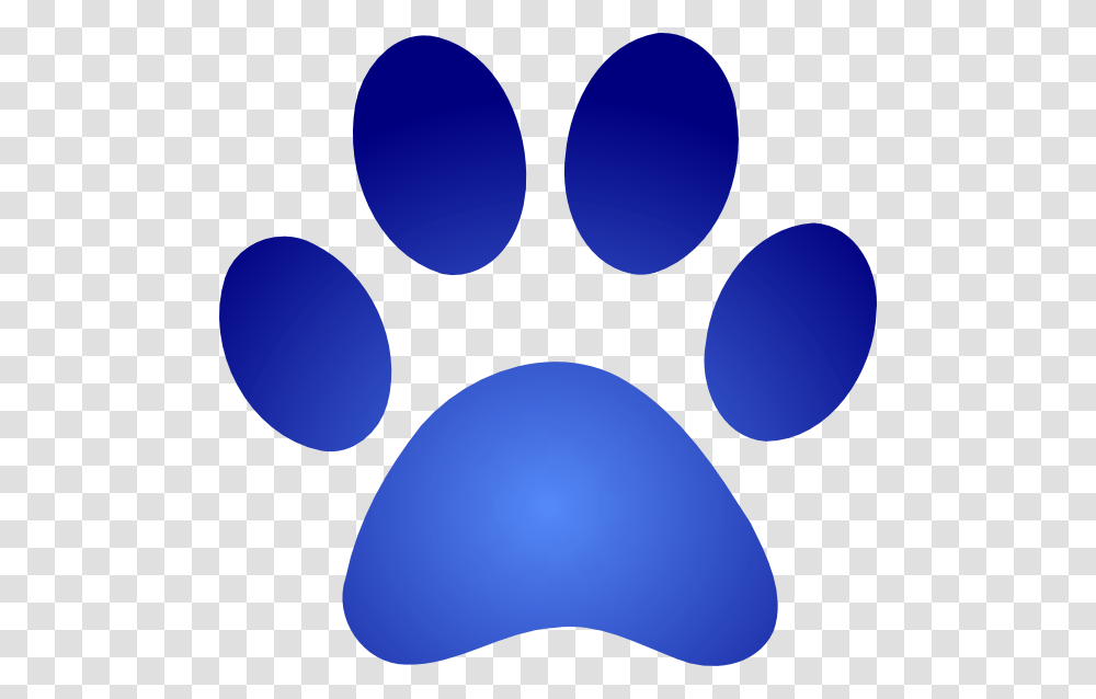 Blue Paw Print With Gradient Clip Arts Download, Balloon, Footprint Transparent Png