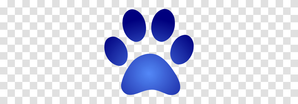 Blue Paw Print With Gradient Clip Arts For Web, Balloon, Footprint Transparent Png