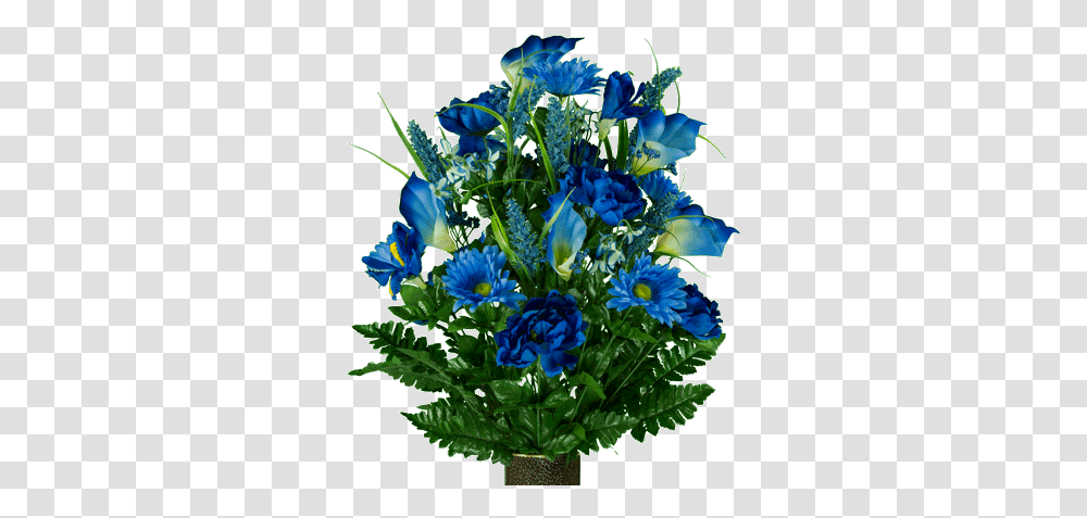 Blue Peony Daisy And Calla Lily Mix Bouquet, Plant, Flower, Blossom, Flower Bouquet Transparent Png