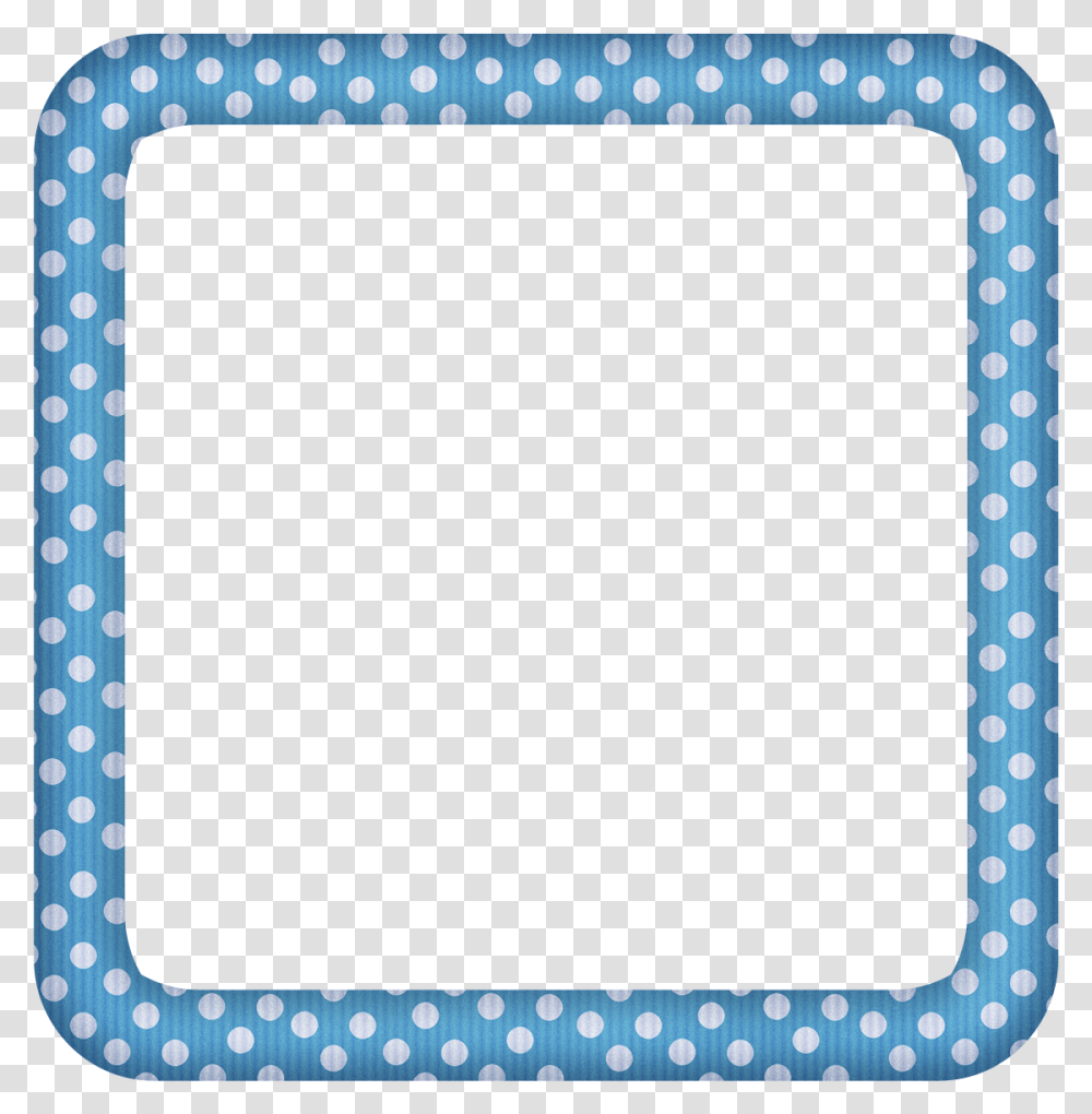 Blue Picture Frame Purple Polka Dot Border Clipart, Cushion, Texture, Rug, Pillow Transparent Png