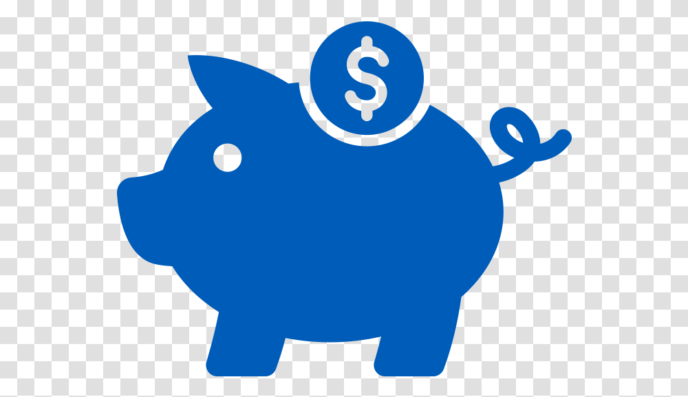 Blue Piggy Bank Clipart Transparent Png