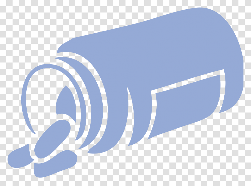 Blue Pill Container Spilled Icon, Cylinder, Machine, Scroll, Bottle Transparent Png