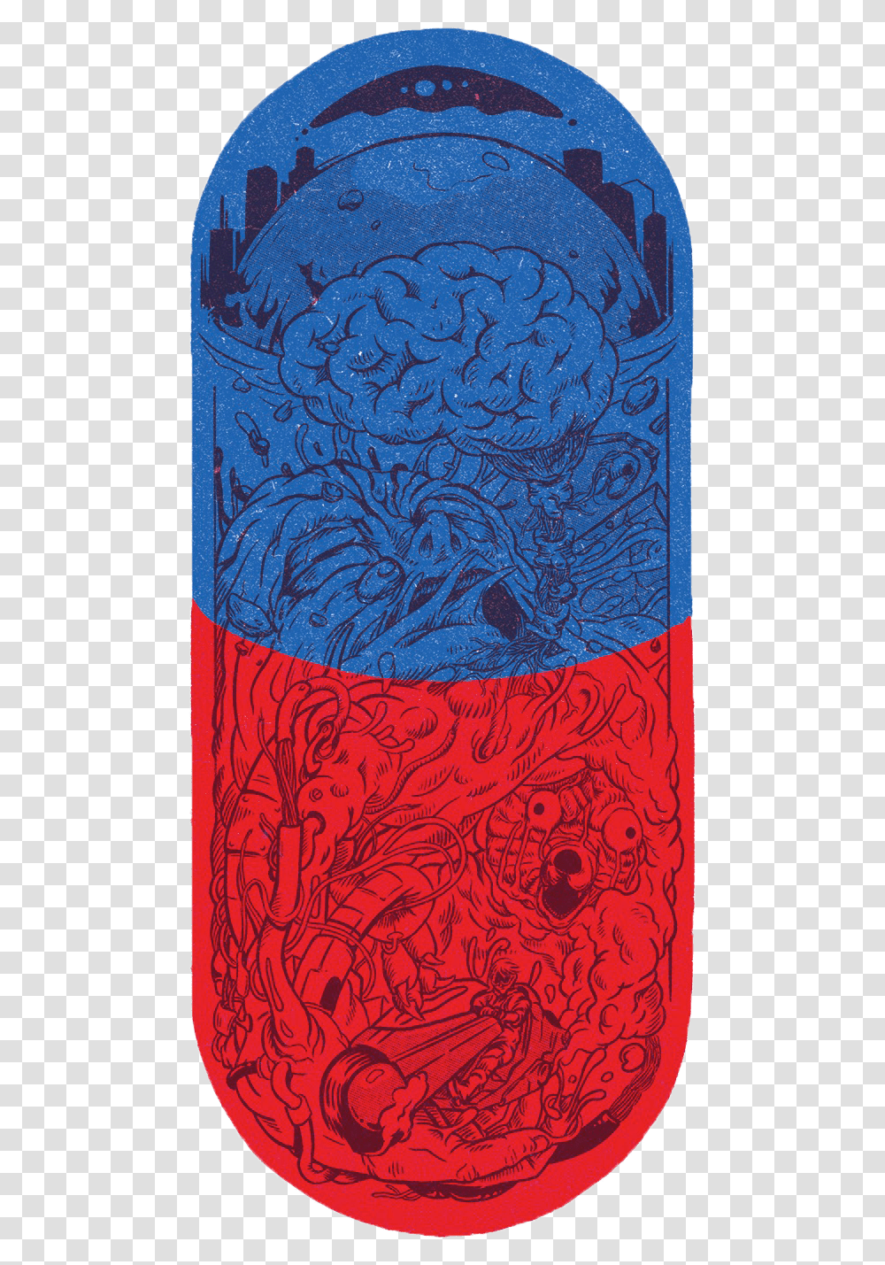 Blue Pill, Doodle, Drawing, Modern Art Transparent Png