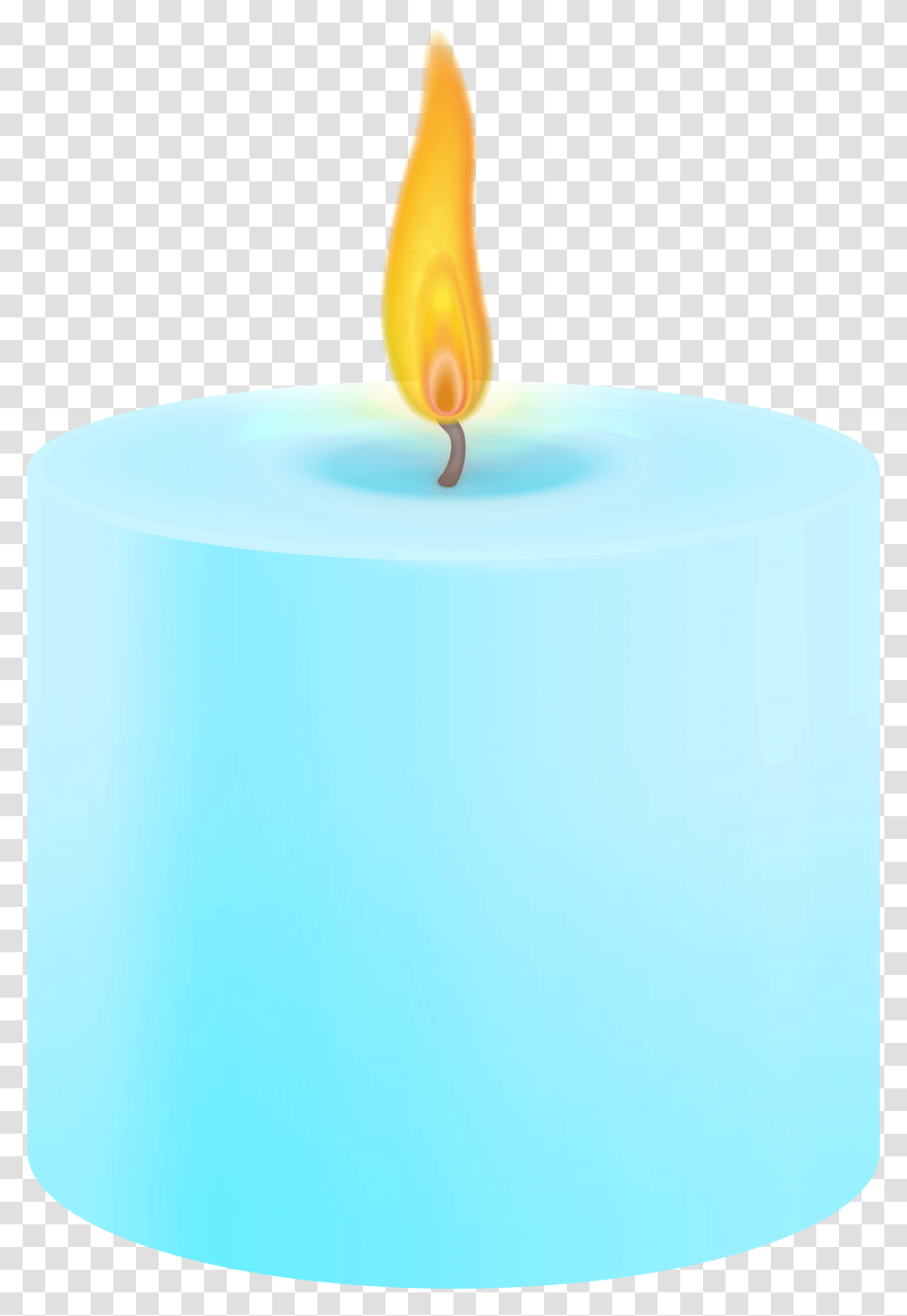 Blue Pillar Candle Clip Art Flame, Cylinder Transparent Png