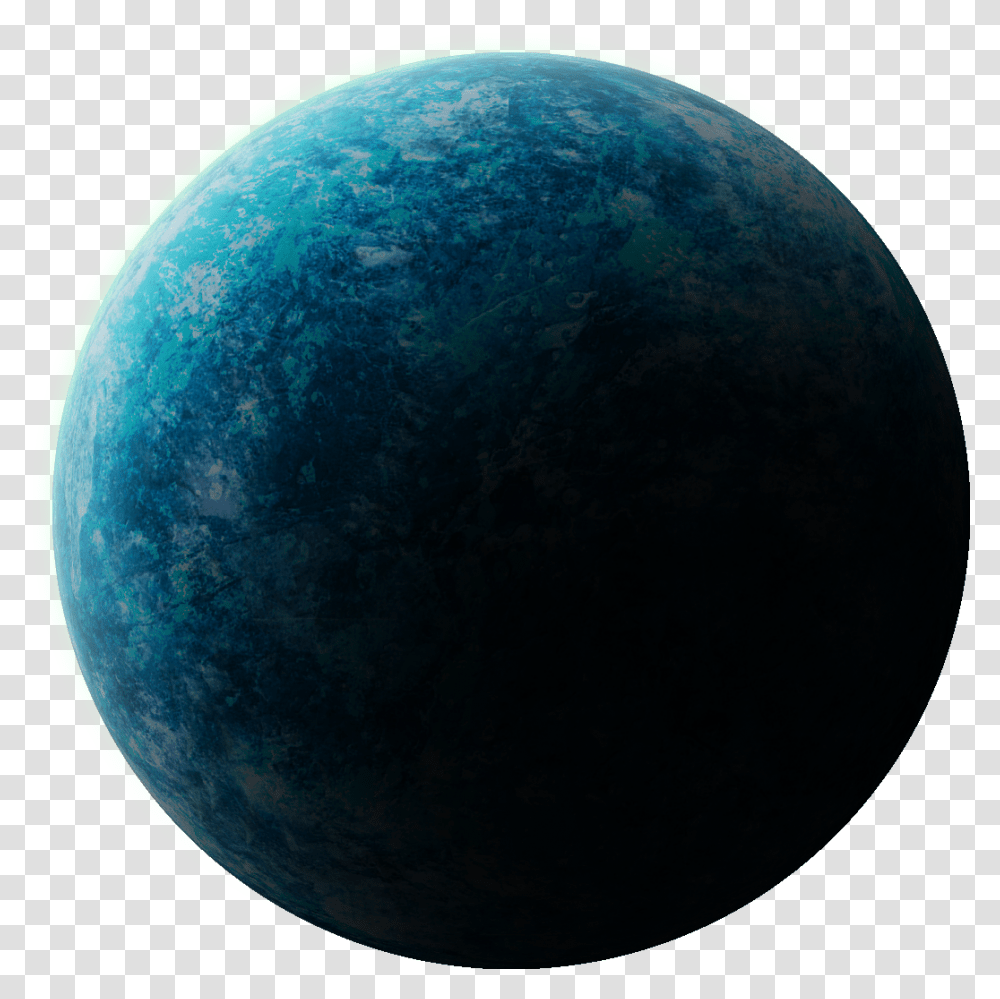 Blue Planet Uranus Planet, Moon, Outer Space, Night, Astronomy Transparent Png