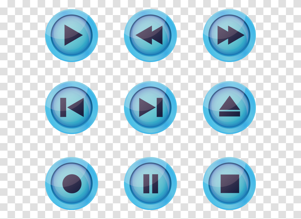 Blue Play Associated Button Euclidean Vector Icon Iconos De Reproductor De Musica, Bubble, Sphere Transparent Png