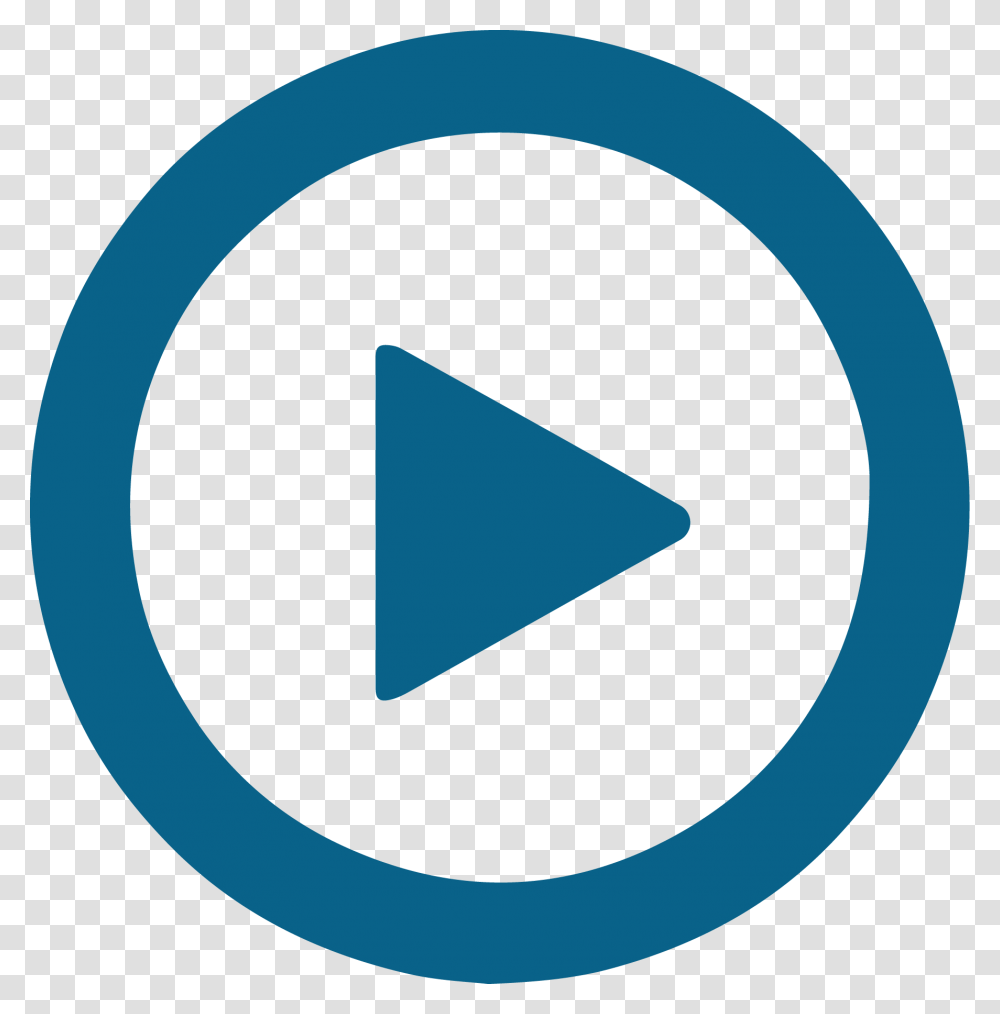 Blue Play Button Circle, Triangle, Plectrum Transparent Png