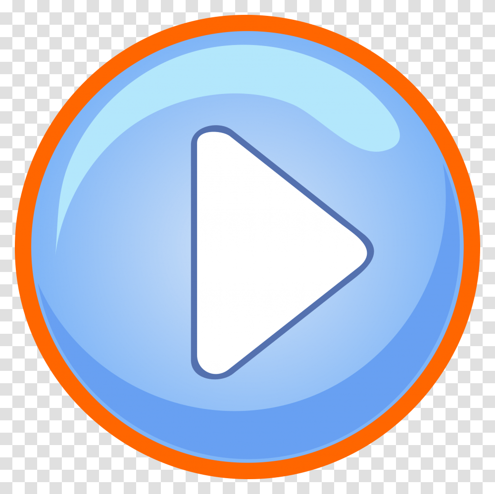 Blue Play Button With Focus Icons, Triangle, Tape, Logo Transparent Png