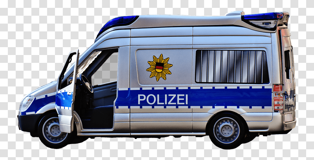 Blue Police Car Police Van, Vehicle, Transportation, Wheel, Machine Transparent Png
