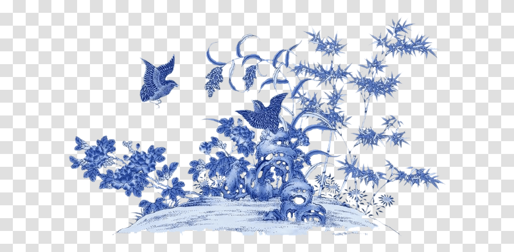 Blue Pottery Motifs Designs, Nature, Ice, Outdoors, Frost Transparent Png