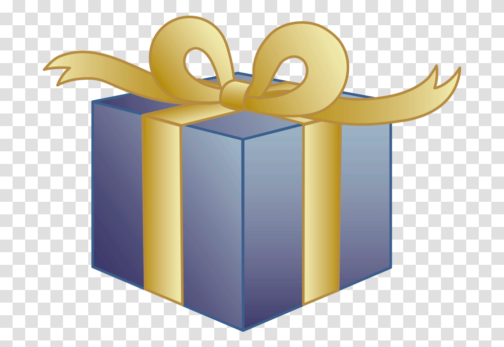 Blue Present With Golden Ribbon Free Clip Art Cartoon Gift Cartoon Christmas Present Transparent Png