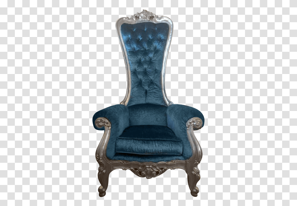 Blue Princess Adult Royal Chair Throne, Furniture, Armchair, Pottery Transparent Png