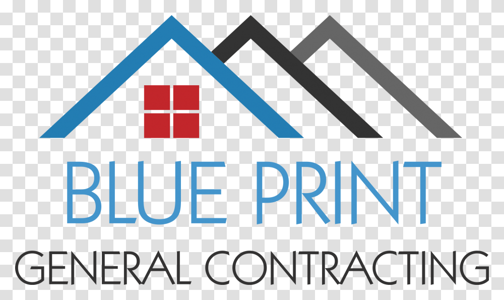 Blue Print General Contracting Triangle, Label, Word, Housing Transparent Png