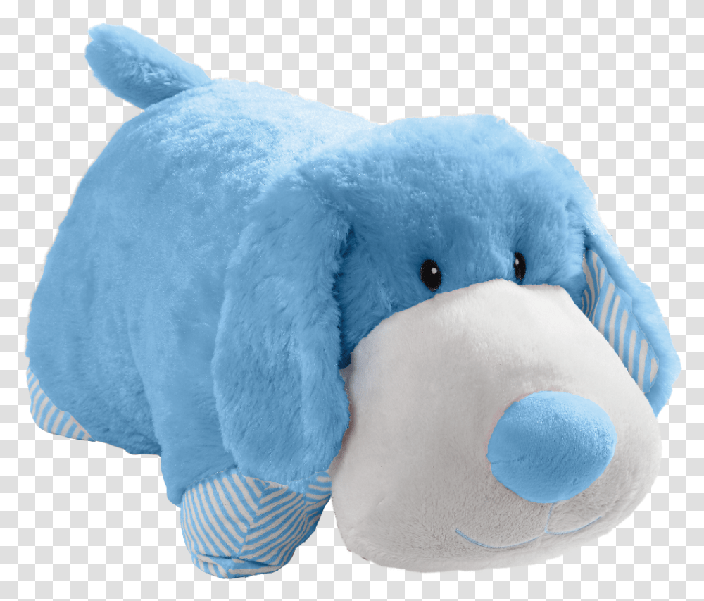 Blue Puppy Pillow Pet Stuffed Animal, Plush, Toy, Cushion Transparent Png